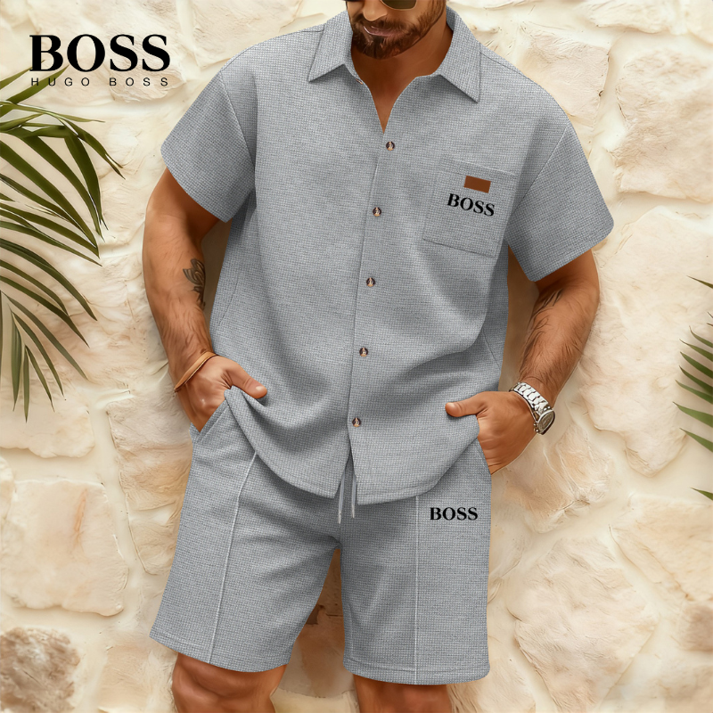 Ensemble BS™ Chemise Waffle Boutonnée & Short