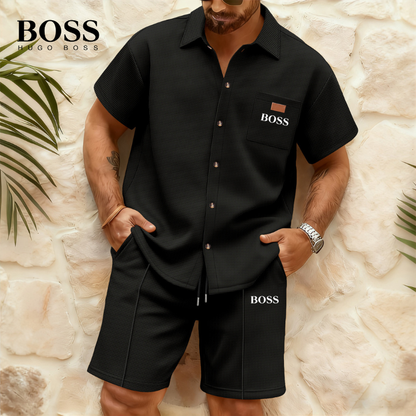 Ensemble BS™ Chemise Waffle Boutonnée & Short