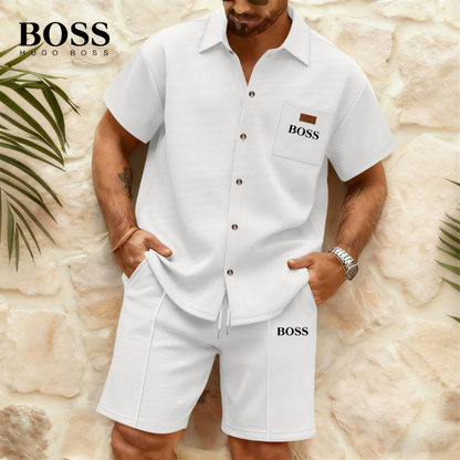 Ensemble BS™ Chemise Waffle Boutonnée & Short