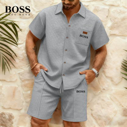 Ensemble BS™ Chemise Waffle Boutonnée & Short