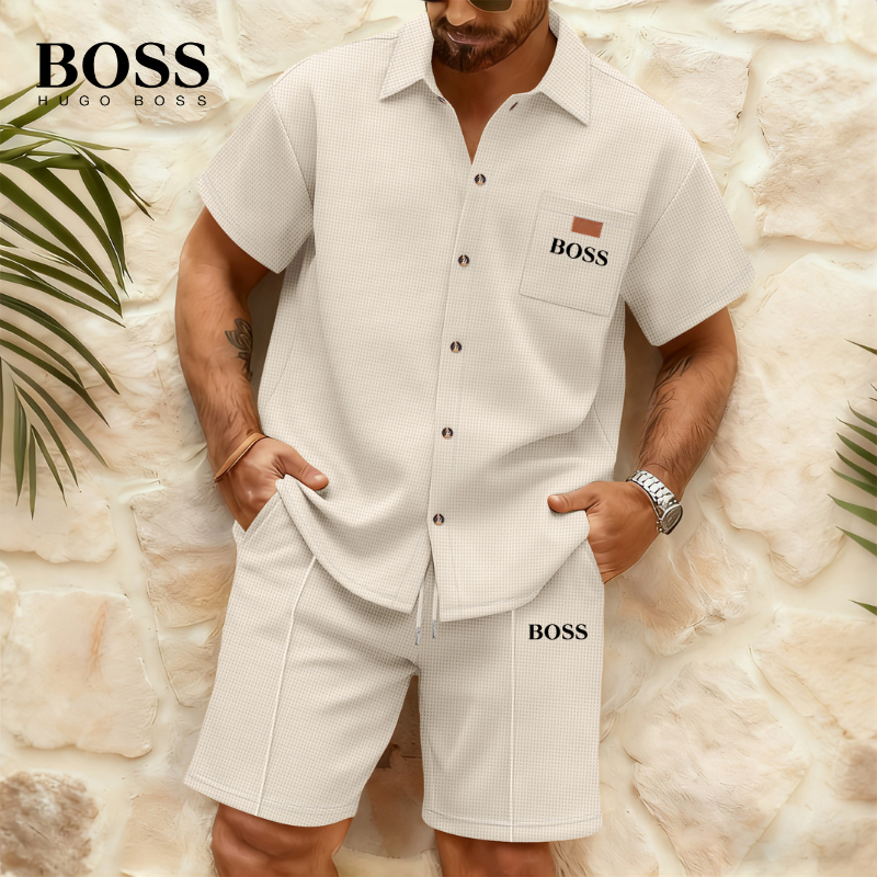 Ensemble BS™ Chemise Waffle Boutonnée & Short